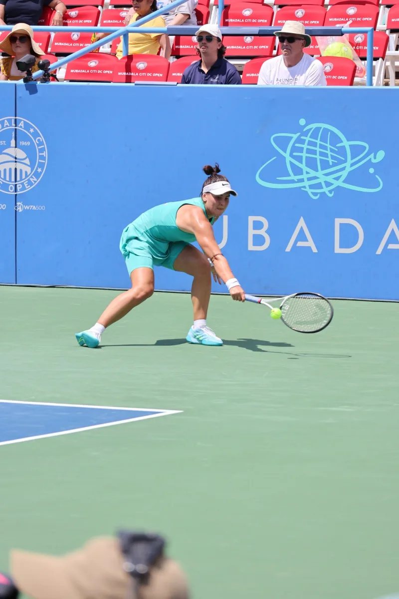 Bianca Andreescu in the DC Open first round
