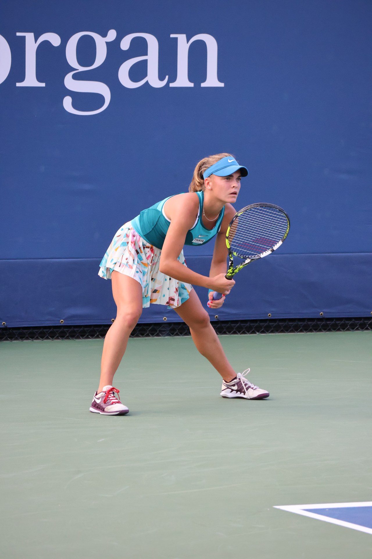 Sara Bejlek in the first round of US Open qualifying