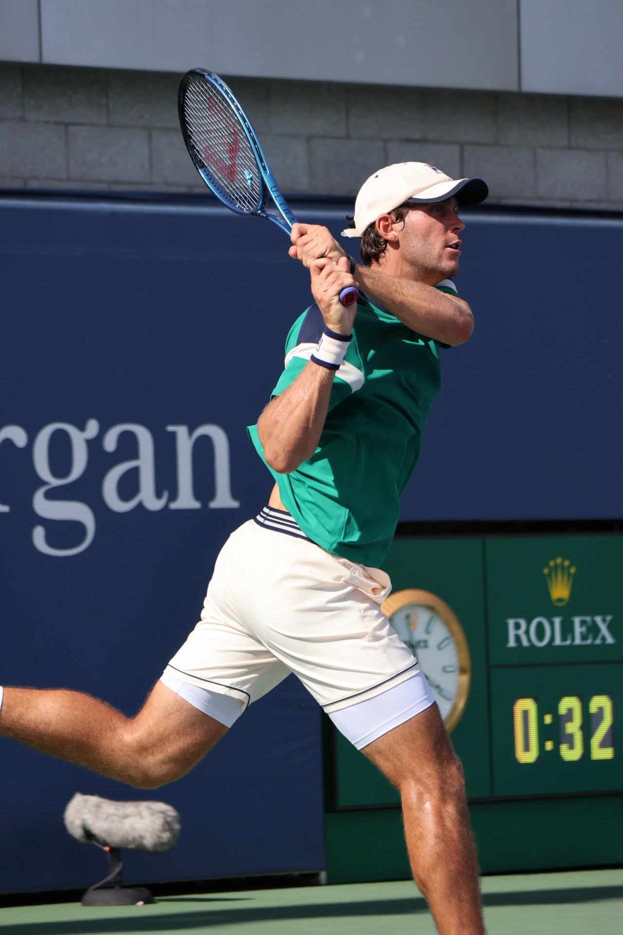 Tristan Boyer in the first round of US Open qualifying