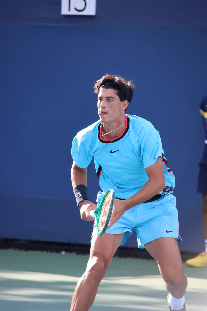 Federico Cina in the US Open first qualifying round