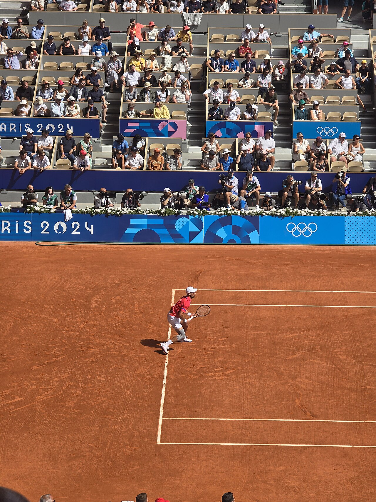 Novak Djokovic in the Paris Olympic singles final