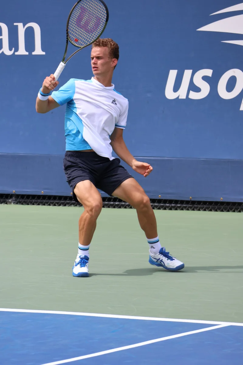 Luca Van Assche in the US Open first round