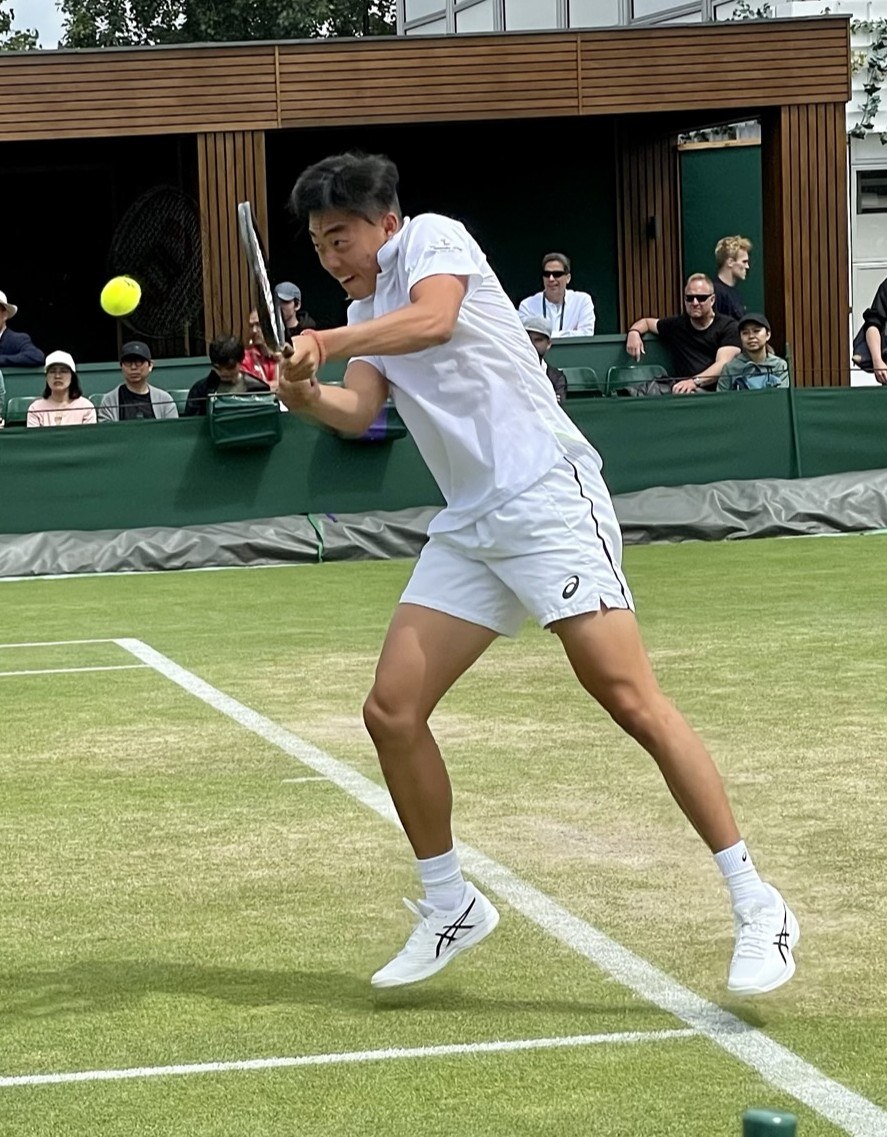 Coleman Wong at the Wimbledon junior tournament
